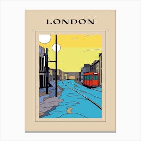Minimal Design Style Of London, United Kingdom 4 Poster Canvas Print