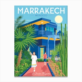 Marrakech Villa Majorelle Morocco Canvas Print