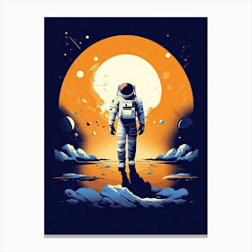 Cosmic Explorations: Astronaut in Space Canvas Print