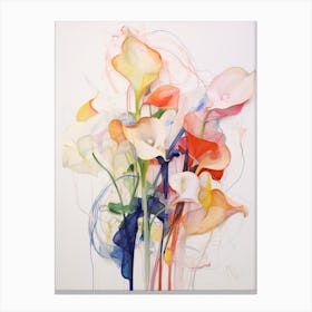 Abstract Flower Painting Calla Lily 1 Canvas Print