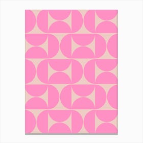 Mid Century Modern Peach And Pink Canvas Print