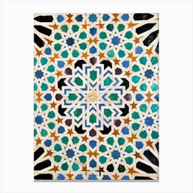 Moroccan zalij mosaic Canvas Print