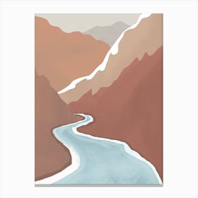 River In The Mountains Canvas Print