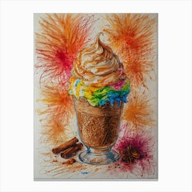 Rainbow Latte Canvas Print
