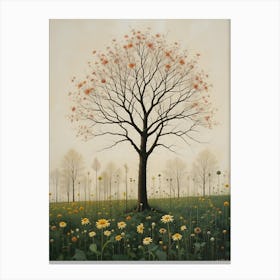 Tree In A Field 1 Canvas Print