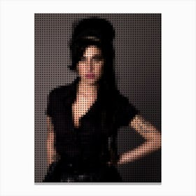 Amy Winehouse Style Dots Canvas Print