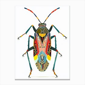 Colourful Insect Illustration Boxelder Bug 6 Canvas Print