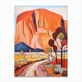 Uluru Ayers Rock Australia 2 Mountain Painting Canvas Print