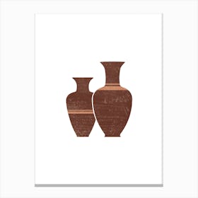 Minimal Greek Pots  Hydriae Canvas Print