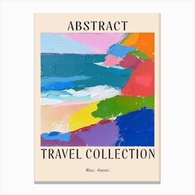 Abstract Travel Collection Poster Maui Usa 2 Canvas Print