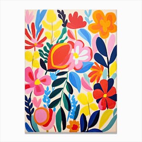 Flowers 40, Matisse style, Floral texture Canvas Print