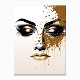 Splatter Makeup Canvas Print