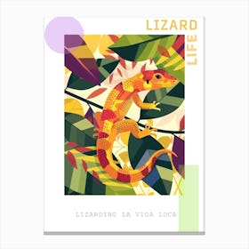 Modern Lizard Abstract Illustration 2 Poster Canvas Print