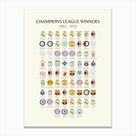 Champions League Winners Print Canvas Print