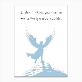 Angel Qoute Illustration 11 Canvas Print