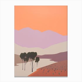 Karoo Desert   South Africa, Contemporary Abstract Illustration 2 Canvas Print