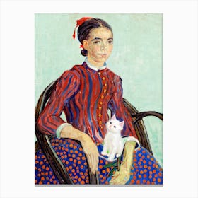 La Mousmé White Cat, Vincent Van Gogh Canvas Print