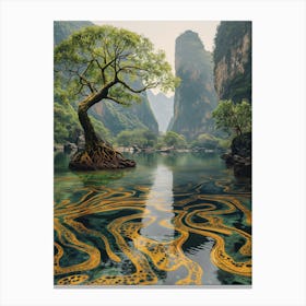 Tree In The Water 1 Canvas Print
