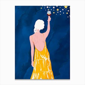 Pour Me Some Stars & A Moon Canvas Print