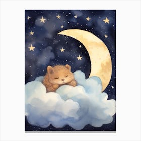 Baby Vole 2 Sleeping In The Clouds Canvas Print