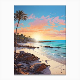 A Vibrant Painting Of Dunsborough Beach Australia 4 Canvas Print