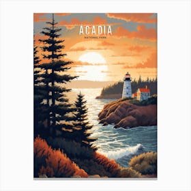 Acadia National Park Painting Canvas Print