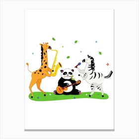Prints, posters, nursery, children's rooms. Fun, musical, hunting, sports, and guitar animals add fun and decorate the place.12 Canvas Print