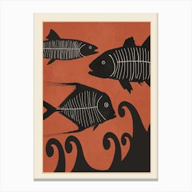Abstract Fish Art 2 Canvas Print