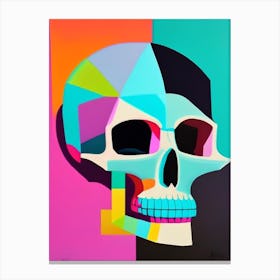 Skull With Pop Art Influences 1 Paul Klee Canvas Print