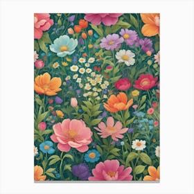 Floral Wallpaper 1 Canvas Print