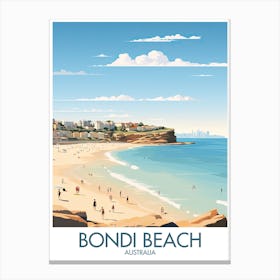 Bondi Beach Travel Print Australia Gift Canvas Print