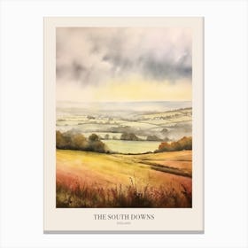 Autumn Forest Landscape The South Downs England 2 Poster Canvas Print