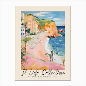 Cala Goloritz, Sardinia   Italy Il Lido Collection Beach Club Poster 4 Canvas Print