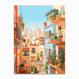 Tel Aviv Israel 5 Illustration Canvas Print