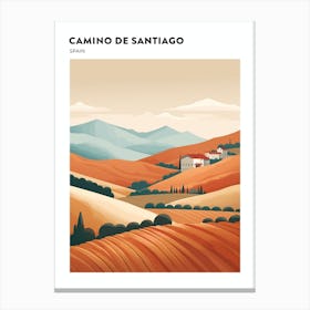 Camino De Santiago Spain 3 Hiking Trail Landscape Poster Canvas Print