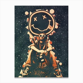 Smiley Face Nirvana kurt cobain Canvas Print