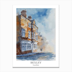 Bexley London Borough   Street Watercolour 2 Poster Canvas Print