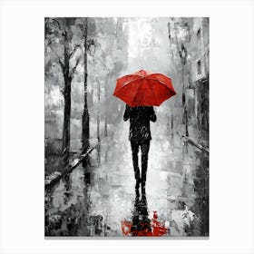 Man In The Rain 6 Canvas Print