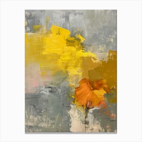 Abstract Of Yellow And Gray Canvas Print