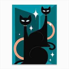 Black Cats Canvas Print