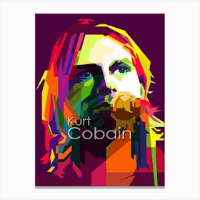 Kurt Cobain Nirvana Grunge Pop Art Wpap Canvas Print