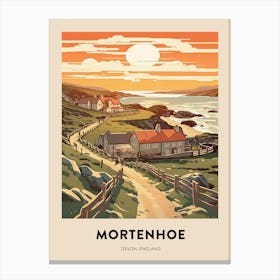 Devon Vintage Travel Poster Mortenhoe Canvas Print