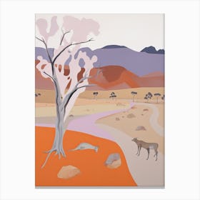 Great Sandy Desert   Australia, Contemporary Abstract Illustration 3 Canvas Print