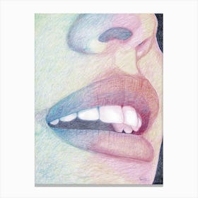 Woman'S Mouth Canvas Print