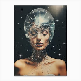 Cosmic portrait of a woman in the style of cosmic surrealism 1 Canvas Print