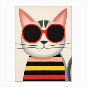 Little Cat 1 Wearing Sunglasses Canvas Print