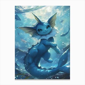 Vaporeon Pokemon Anime Manga Japan Poster Canvas Print