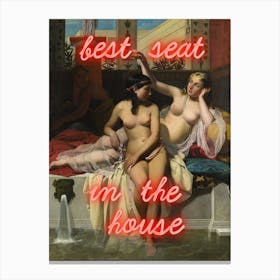 Best seat in the house - Vintage altered art Canvas Print