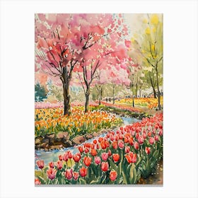 Tulips In Bloom 2 Canvas Print