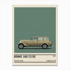 Bonnie And Clyde Car Movie Canvas Print